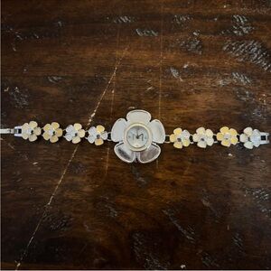 Silver Floral Watch. Fits 6 1/2 in wrist